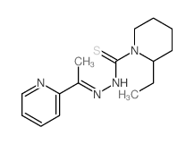 1-Piperidinecarbothioicacid, 2-ethyl-, 2-[1-(2-pyridinyl)ethylidene]hydrazide Structure