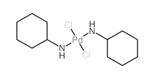 Palladium,dichlorobis(cyclohexanamine)-,(SP-4-2)- Structure