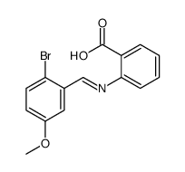 2-[(2-bromo-5-methoxyphenyl)methylideneamino]benzoic acid Structure