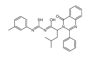 1-(4-Methyl-2-(4-oxo-2-phenyl-3,4-dihydro-3-quinazolinyl)valeryl)-3-(m-tolyl)-2-thiourea structure