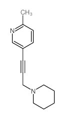 2-methyl-5-(3-piperidin-1-ylprop-1-ynyl)pyridine结构式