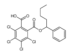 Tetrachlorophthalic acid hydrogen 1-(1-phenylpentyl) ester结构式