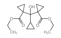 ethyl 1-[cyclopropyl-(1-ethoxycarbonylcyclopropyl)-hydroxy-methyl]cyclopropane-1-carboxylate结构式