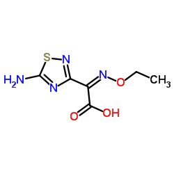 (Z)-2-(5-氨基-1,2,4-噻二唑-3-基)-2-乙氧亚氨基乙酸结构式