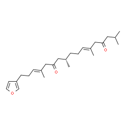 (6E,14E)-17-(3-Furyl)-2,6,10,14-tetramethyl-6,14-heptadecadiene-4,12-dione结构式