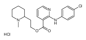 2-(1-methylpiperidin-2-yl)ethyl 2-(4-chloroanilino)pyridine-3-carboxylate,hydrochloride结构式