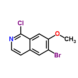 6-溴-1-氯-7-甲氧基异喹啉结构式