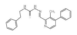 1-[(3-methyl-4-phenyl-pyridin-2-yl)methylideneamino]-3-phenethyl-thiourea Structure