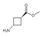 Cyclobutanecarboxylic acid, 3-amino-, methyl ester, trans- (9CI) Structure
