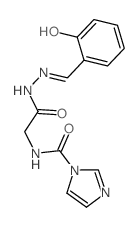 N-[[(6-oxo-1-cyclohexa-2,4-dienylidene)methylamino]carbamoylmethyl]imidazole-1-carboxamide结构式
