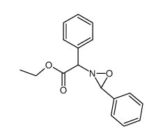 ethyl 2-phenyl-2-(3-phenyl-1,2-oxaziridin-2-yl)acetate结构式