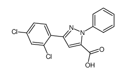 3-(2,4-dichlorophenyl)-1-phenyl-1H-pyrazole-5-carboxylic acid structure