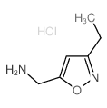 C-(3-Ethyl-isoxazol-5-yl)-methylamine hydrochloride结构式