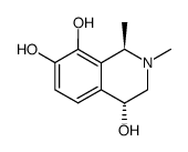 4,7,8-Isoquinolinetriol, 1,2,3,4-tetrahydro-1,2-dimethyl-, (1R-trans)- (9CI)结构式