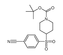 4-(4-CYANO-BENZENESULFONYL)-PIPERIDINE-1-CARBOXYLIC ACID TERT-BUTYL ESTER structure