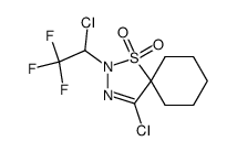 4-chloro-2-(1-chloro-2,2,2-trifluoroethyl)-1-thia-2,3-diazaspiro[4.5]dec-3-ene 1,1-dioxide结构式