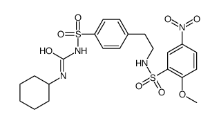 1-cyclohexyl-3-[4-[2-[(2-methoxy-5-nitrophenyl)sulfonylamino]ethyl]phenyl]sulfonylurea Structure