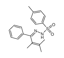 2,3-dimethyl-1-phenyl-2-buten-1-one tosylhydrazone结构式