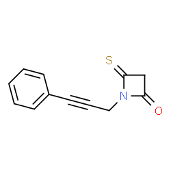 2-Azetidinone,1-(3-phenyl-2-propynyl)-4-thioxo- (9CI) Structure