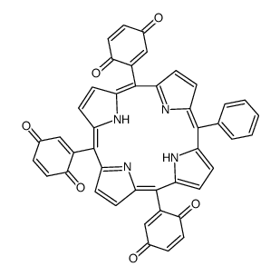 2,2',2''-(20-phenylporphyrin-5,10,15-triyl)tris(cyclohexa-2,5-diene-1,4-dione)结构式