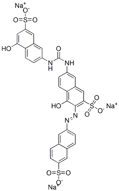 4-hydroxy-7-[[[(5-hydroxy-7-sulpho-2-naphthyl)amino]carbonyl]amino]-3-[(6-sulpho-2-naphthyl)azo]naphthalene-2-sulphonic acid, sodium salt picture