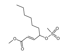 methyl (E)-4-((methylsulfonyl)oxy)dec-2-enoate结构式