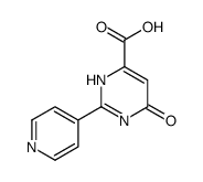 6-OXO-2-(PYRIDIN-4-YL)-1,6-DIHYDROPYRIMIDINE-4-CARBOXYLIC ACID结构式