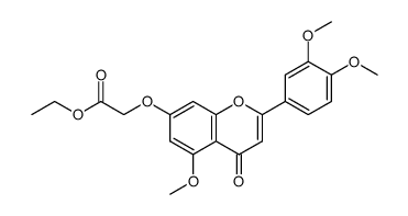 7-ethyloxycarbonylmethyloxy-3',4',5-trimethoxy flavone Structure