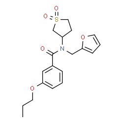 N-(1,1-dioxidotetrahydrothiophen-3-yl)-N-(furan-2-ylmethyl)-3-propoxybenzamide picture