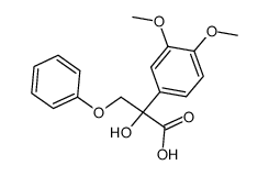 2-(3,4-dimethoxyphenyl)-3-phenoxy-2-hydroxypropanoic acid结构式