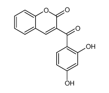 3-(2,4-dihydroxy-benzoyl)-coumarin Structure