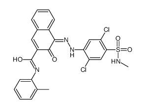 1-(2,5-Dichloro-4-(N-methylsulfamoyl)phenylazo)-2-hydroxy-N-(2-tolyl)-3-naphthamide Structure