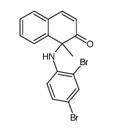 1-(2,4-dibromo-anilino)-1-methyl-1H-naphthalen-2-one结构式