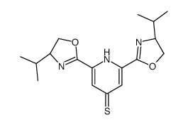 2,6-bis[(4S)-4-propan-2-yl-4,5-dihydro-1,3-oxazol-2-yl]-1H-pyridine-4-thione结构式