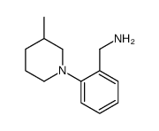 [2-(3-methylpiperidin-1-yl)phenyl]methanamine Structure