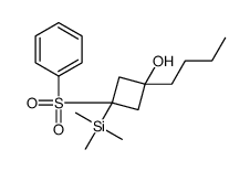 3-(benzenesulfonyl)-1-butyl-3-trimethylsilylcyclobutan-1-ol Structure