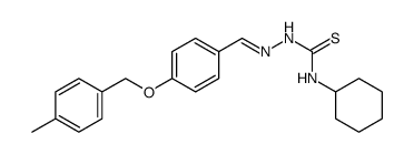 Hydrazinecarbothioamide, N-cyclohexyl-2-[[4-[(4-methylphenyl)methoxy]phenyl]methylene] Structure