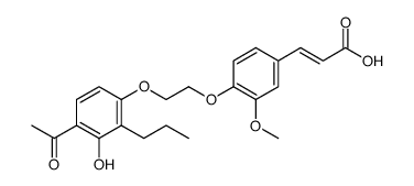 2-Propenoic acid, 3-[4-[2-(4-acetyl-3-hydroxy-2-propylphenoxy)ethoxy]-3-methoxyphenyl]结构式