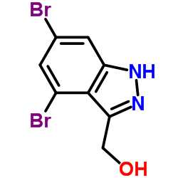 4,6-二溴-3-羟基甲基-1H-吲唑结构式