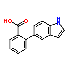 2-(1H-吲哚-5-基)苯乙酸结构式