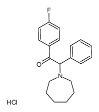 2-Azepan-1-yl-1-(4-fluoro-phenyl)-2-phenyl-ethanone; hydrochloride Structure