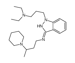 1-[3-(diethylamino)propyl]-N-(3-piperidin-1-ylbutyl)indazol-3-amine结构式