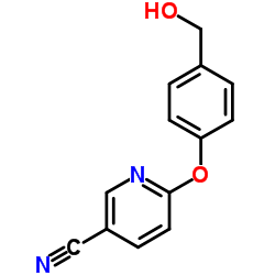 6-[4-(Hydroxymethyl)phenoxy]nicotinonitrile Structure