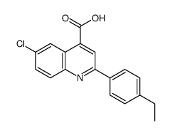 6-CHLORO-2-(4-ETHYLPHENYL)QUINOLINE-4-CARBOXYLICACID Structure