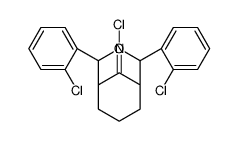 3-chloro-2,4-bis(2-chlorophenyl)-3-azabicyclo[3.3.1]nonan-9-one结构式