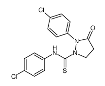 N,2-bis(4-chlorophenyl)-3-oxopyrazolidine-1-carbothioamide Structure