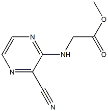 methyl 2-(3-cyanopyrazin-2-ylamino)acetate Structure