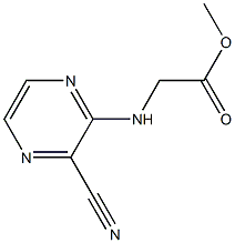 methyl 2-(3-cyanopyrazin-2-ylamino)acetate结构式