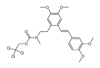 2-(β-N-2,2,2-Trichloroethoxycarbonyl-N-methyl-aminoethyl)-4,5,3',4'-tetramethoxystilbene结构式