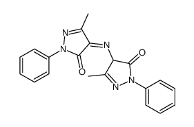 4-[(1,5-Dihydro-3-methyl-5-oxo-1-phenyl-4H-pyrazol-4-ylidene)amino]-2,4-dihydro-5-methyl-2-phenyl-3H-pyrazol-3-one Structure